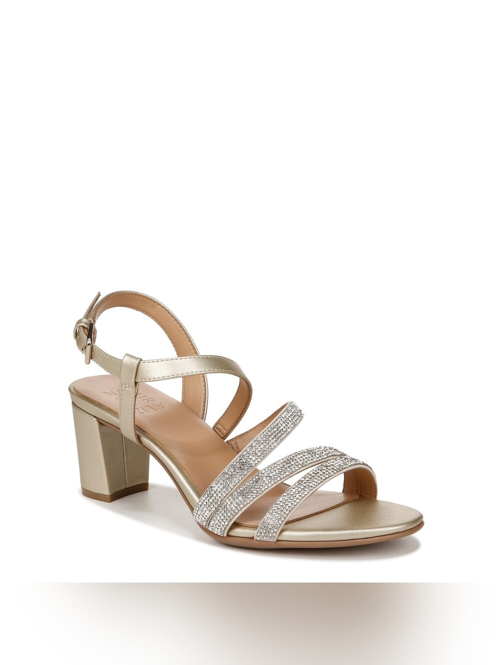 Naturalizer Women's Bridget4 Strappy Block Heel Sandal Champagne, Gold,  5.5 M